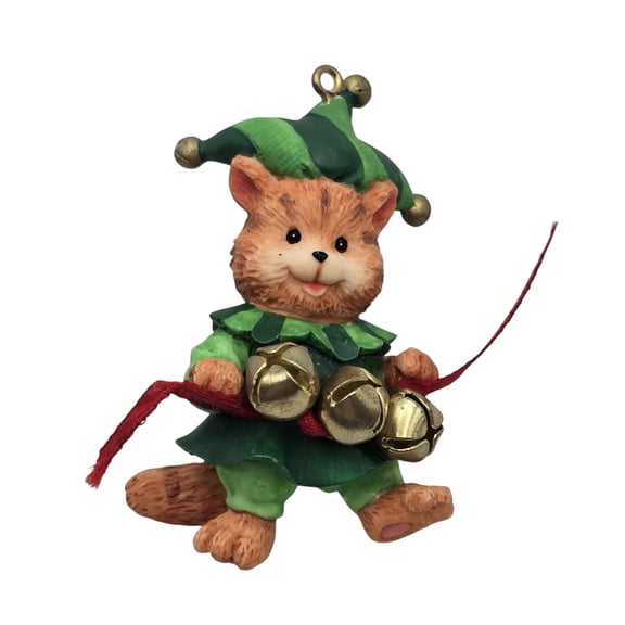 1999 Jingle Jester Kitten Carlton Cards Christmas Tree Ornament CXOR-167A