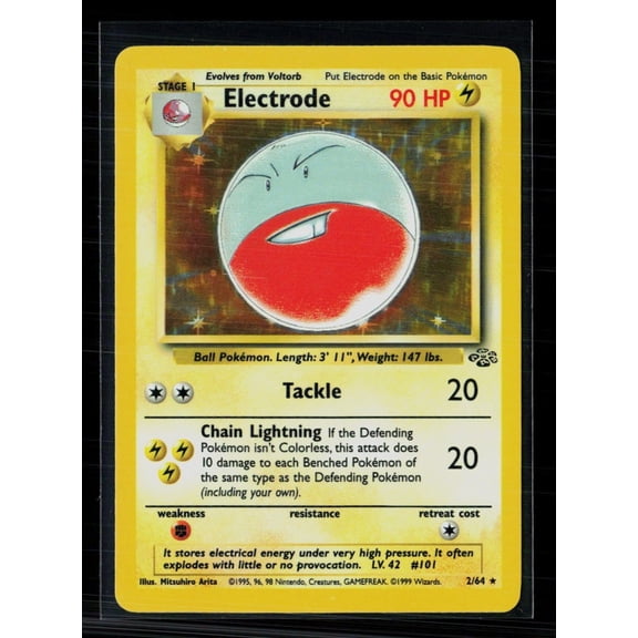 1999 Jungle Electrode Holo Rare #2/64 English Pokemon Trading Card
