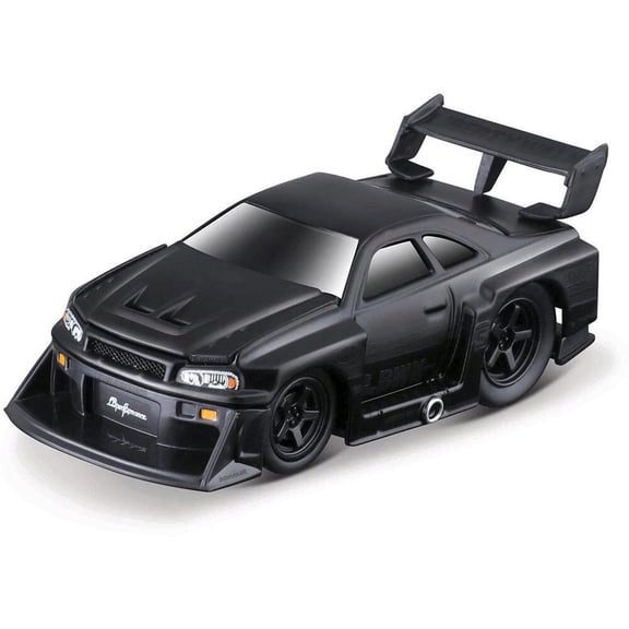 1999 LBWK Nissan Skyline GT-R R34 Muscle Machine - Blackout 1:64 Scale