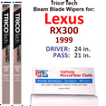 thumbnail image 1 of 1999 Lexus RX300 Beam Blade Wipers (Set of 2), 1 of 3