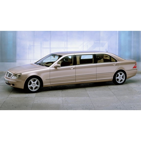 1999 Mercedes-Benz S-Class Pullman - 12x18 Inch Laminated Poster - Stunning Detail and Bold Colors