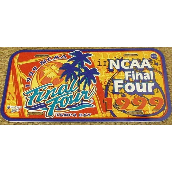 1999 NCAA Final 4 Tampa Bay license plate UConn 1st National Title