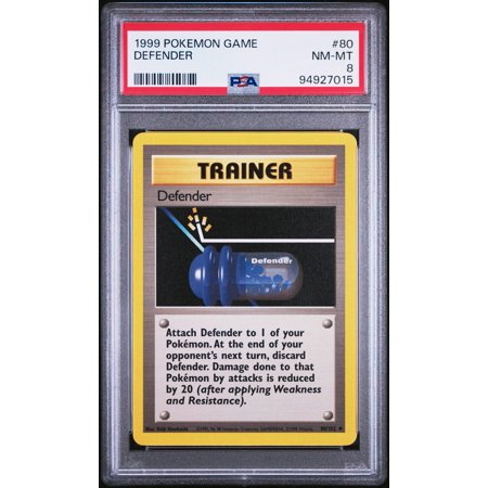 1999 Pokemon Base Set 80/102 Defender PSA 8