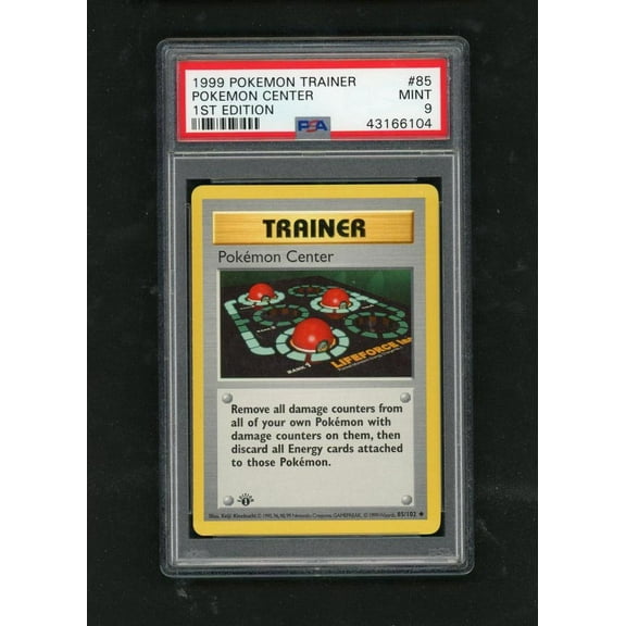 1999 Pokemon Base Set #85 Pokemon Center 1st Edition PSA 9