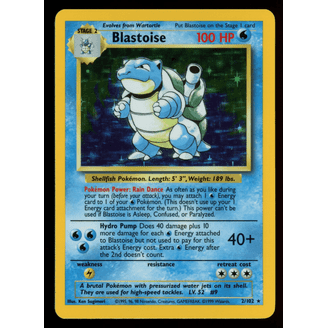 1999 blastoise pokemon card PSA 5 Shadowless Holofoil Evolves from Dark Wartortle Type Blastoise 1999 Pokemon Game #2