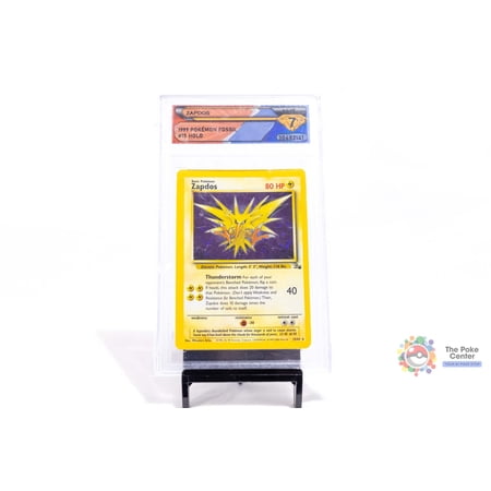 1999 Pokemon Fossil 15/62 Zapdos DSG Grade 7