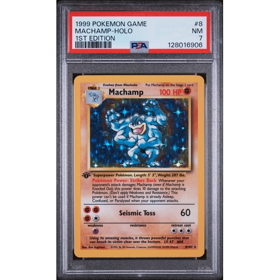 1999 Pokemon Game Machamp Holo 1st Edition PSA 7 #8