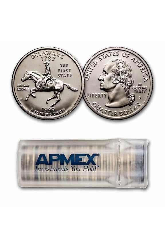 1999-S Delaware State Quarter 40-Coin Roll Gem Proof