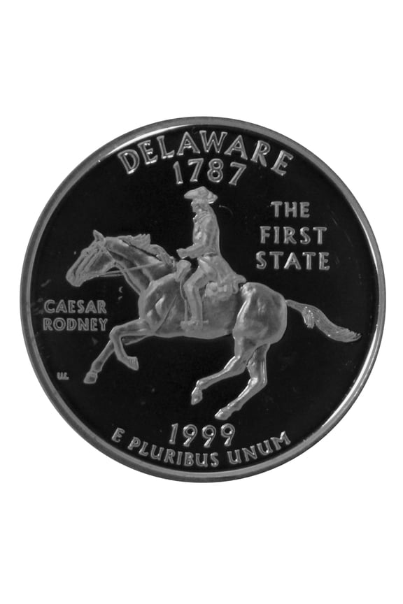 1999-S Delaware State Quarter Gem Deep Cameo Proof - Clad Coin