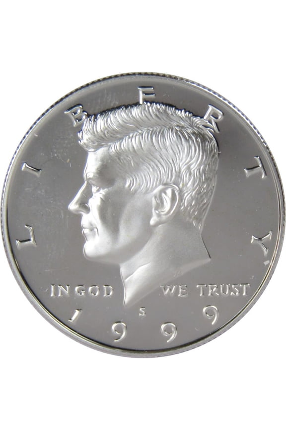 1999 S Kennedy Half Dollar Choice Proof 90% Silver 50c US Coin Collectible