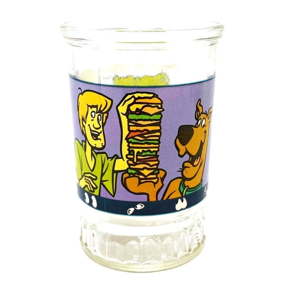 1999 Scooby Doo & Shaggy #5 Jelly Jar Juice Glass - Snack Sandwich - 6 oz.