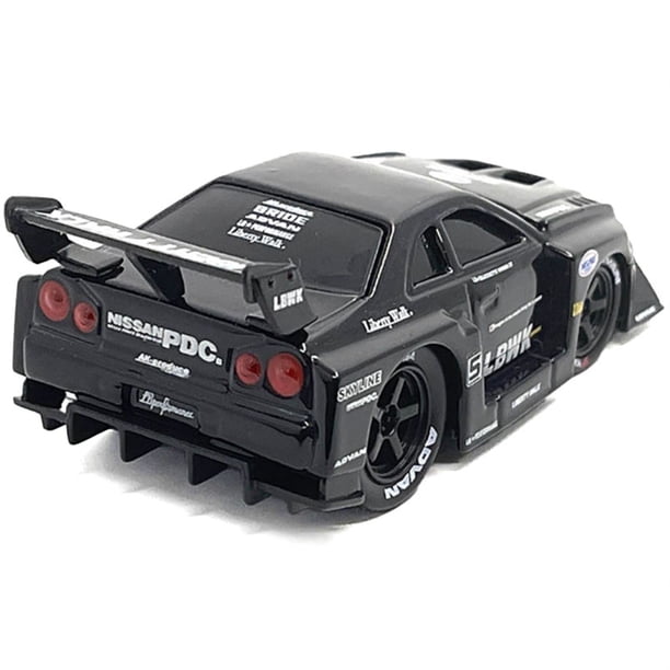 1999 Black Skyline GT-R Liberty Walk 1/64 Diecast Model - Walmart