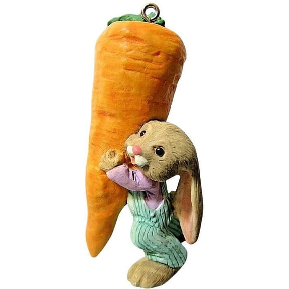 1999 Springtime Harvest (Bunny) Hallmark Keepsake Christmas Tree Ornaments QEO8429
