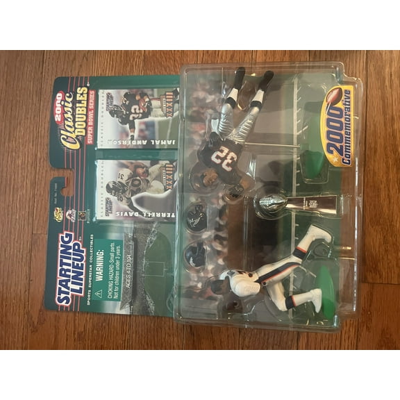 1999 Terrell Davis Jamal Anderson SB  Classic Doubles Starting Lineup Figures