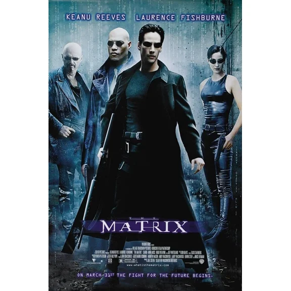 1999 The Matrix Movie Poster Keanu Reeves Neo Morpheus Agent Smith UNFRAMED PAPER POSTER