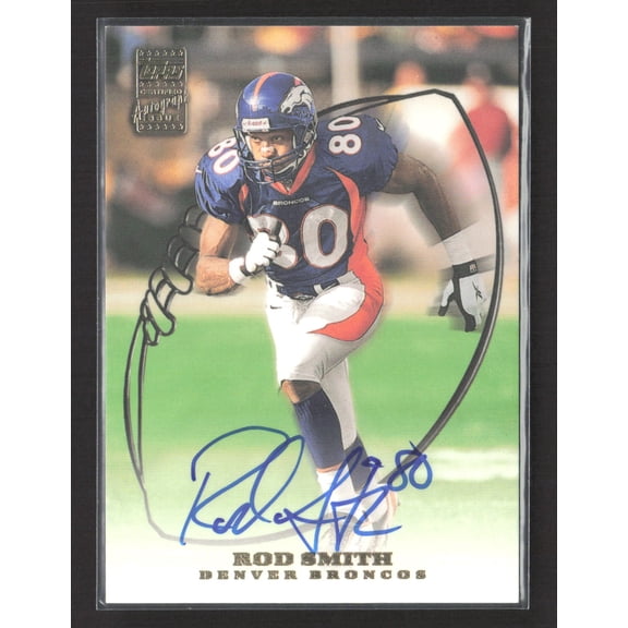1999 Topps Autographs Rod Smith #A9 Denver Broncos NFL Autographed Football Trading Card