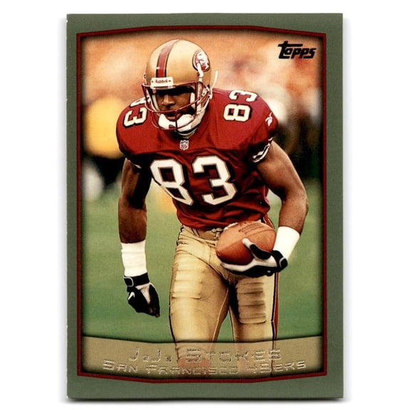 1999 Topps Football Card #284 J.J. Stokes San Francisco 49ers San Francisco 49ers NFL FOOTBALL Trading Card