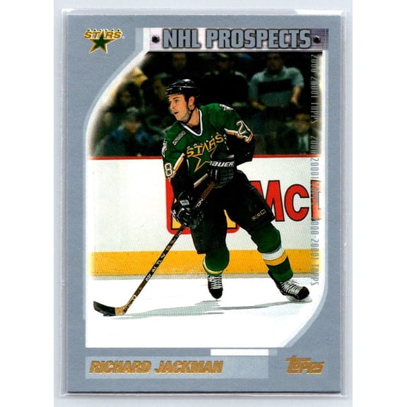 1999 Topps Richard Jackman #310 Rookie Dallas Stars Hockey Card Dallas Stars NHL Ice Hockey Trading Card