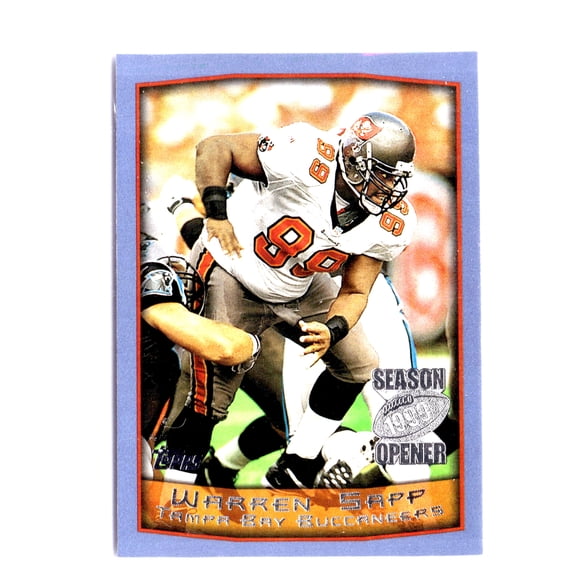 1999 Topps Warren Sapp #101 Season Opener Tampa Bay Buccaneers NFL Football Trading Card