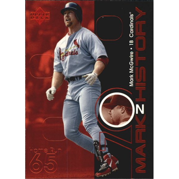 1999 Upper Deck Challengers for 70 Mark on History #M20 Mark McGwire 65 MLB Baseball Trading Card