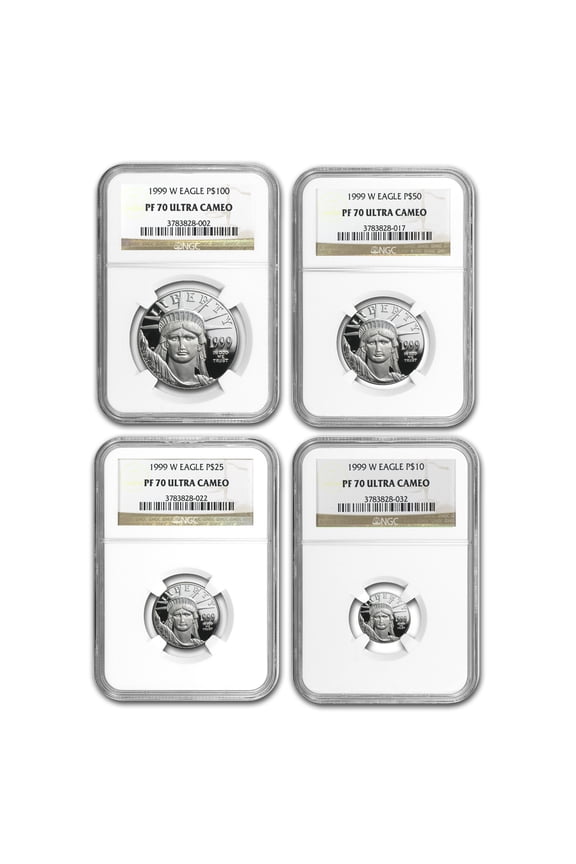 1999-W 4-Coin Proof American Platinum Eagle Set PF-70 NGC