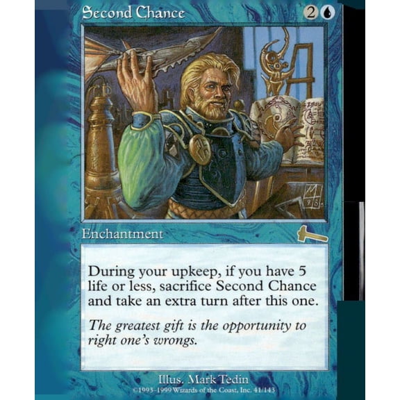 1999 Wizards of the Coast Urza's Legacy Second Chance English Magic The Gathering Trading Card