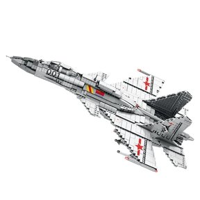 1999PCS J-15 Fighter Building Blocks Carrier-Based Aircraft Model Bricks Desktop Decoration Educational DIY Toy Holiday Gifts