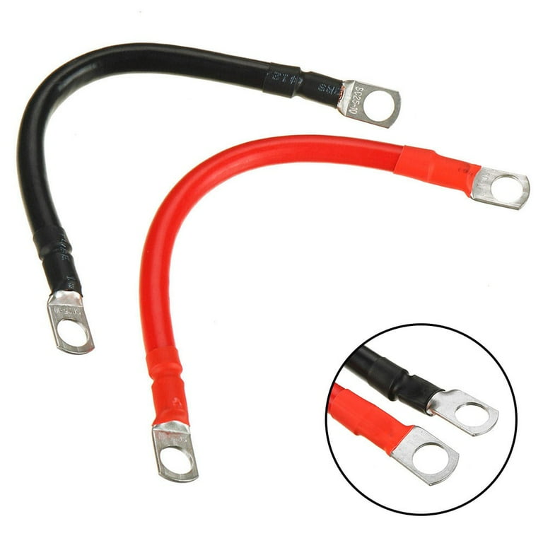 19CM 12v Battery joiner Connector Lead Dc Wire 100 Amp Cable lugs red black