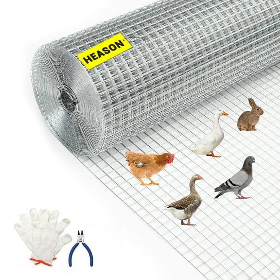 19GA Hardware Cloth 1/2in 24in x 50 ft Hot-dip Galvanized after Welding Chicken Wire Mesh