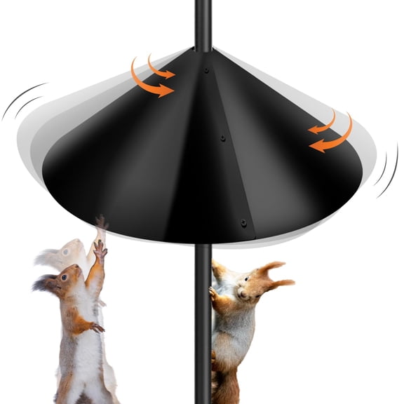 19IN-1Set Plastic Bird Feeder Pole Squirrel Proof Guard