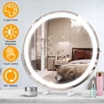 thumbnail image 1 of 19Inch Large Round Vanity Makeup Mirror, 360° Rotation High-Definition Lighted Mirror for Tabletop, 1 of 8