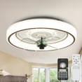 thumbnail image 1 of 19Inch Low Profile Led Ceiling Fan, 6-Speed Flush Mount Ceiling Fan with Remote and APP Control, 1 of 10