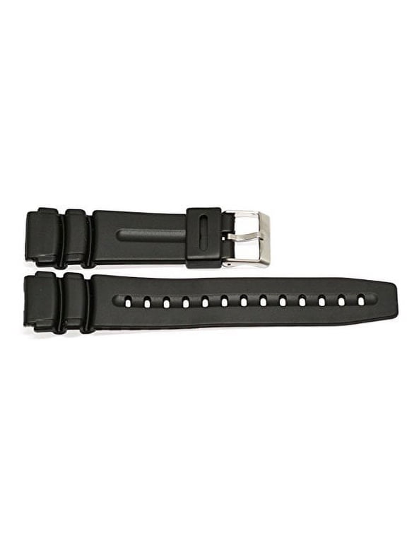 19MM BLACK RUBBER WATCH BAND STRAP FITS CASIO AD300, DW290, DW340, MD310