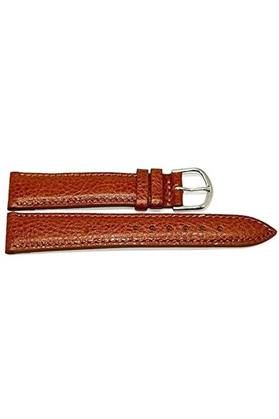 19MM BROWN STITCHED LEATHER WATCH BAND FITS SWISS ARMY