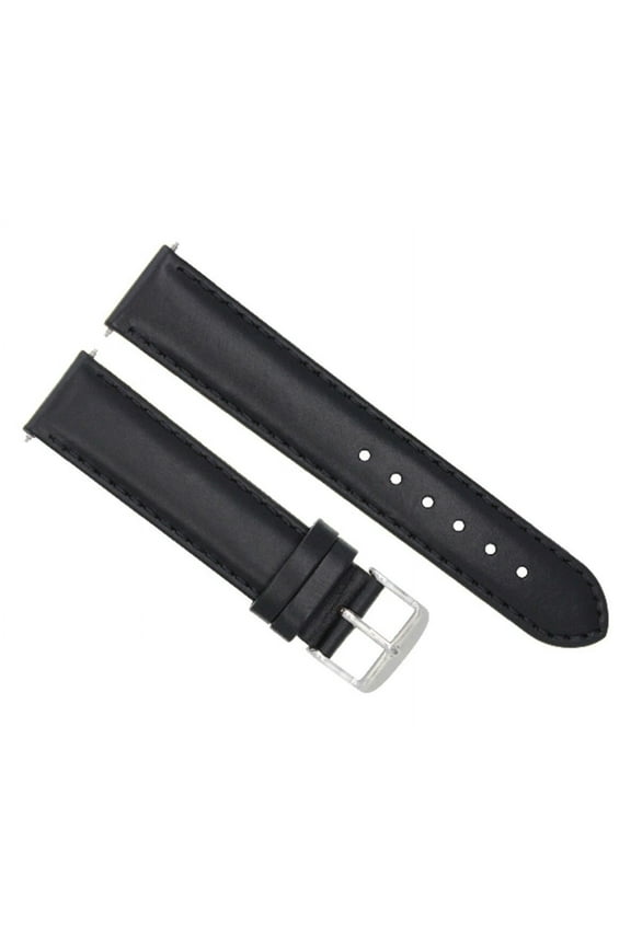 19MM GENUINE SMOOTH LEATHER WATCH STRAP BAND FOR TISSOT PR100 CHRONOGRAPH BLACK