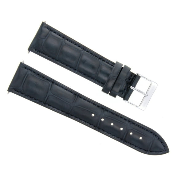 19MM ITALIA GENUINE LEATHER WATCH BAND STRAP FOR BULOVA ACCUTRON WATCH DARK BLUE