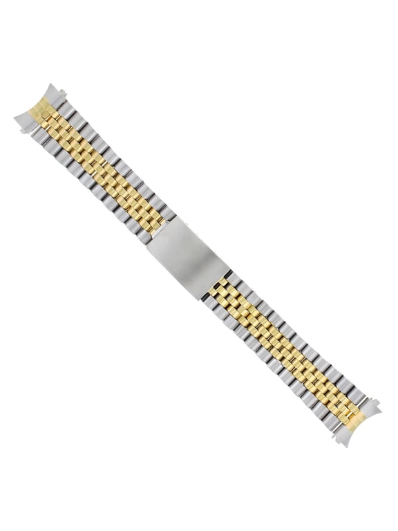 19MM JUBILEE WATCH REPLACEMENT BAND BRACELET, Multicolor, Silver Buckle, Compatible With ROLEX TUDOR PRINCE TWO TONE