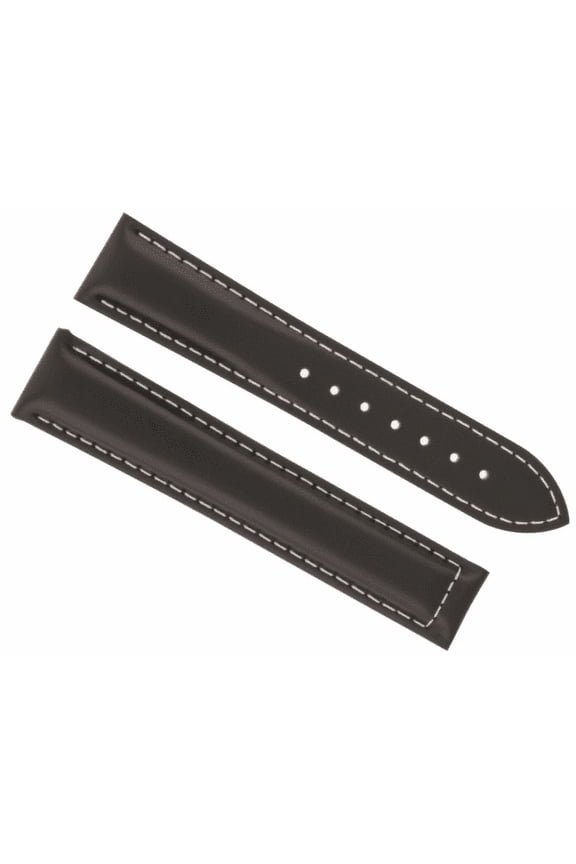 19MM LEATHER STRAP WATCH BAND FOR OMEGA SPEEDMASTER MOON + CLASP DARK BROWN WS