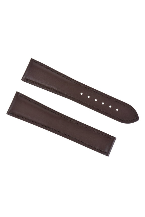 19MM LEATHER STRAP WATCH BAND FOR OMEGA SPEEDMASTER MOON WATCH DARK BROWN