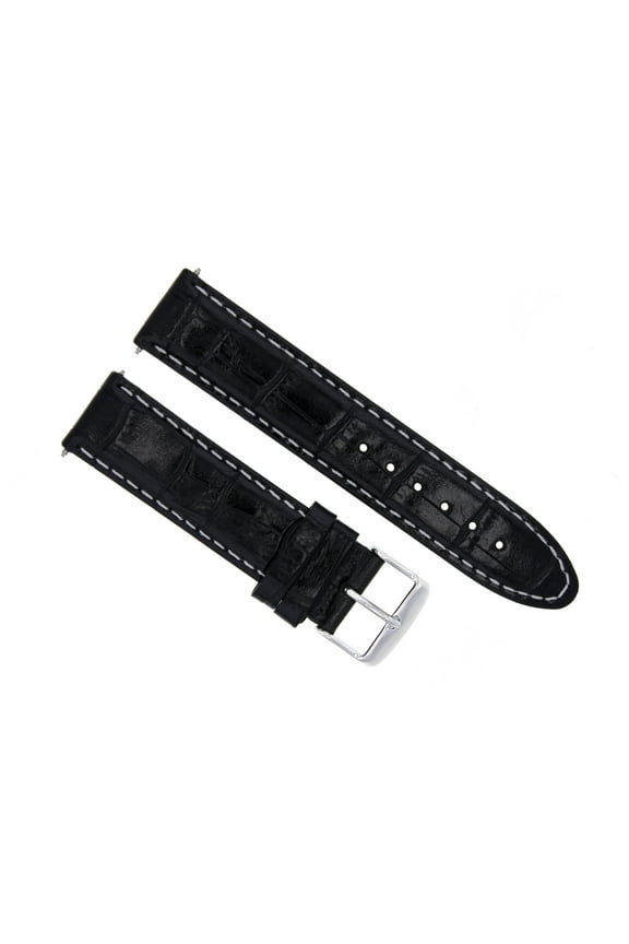 19MM PREMIUM LEATHER WATCH STRAP BAND FOR OMEGA SPEEDMASTER MOON WATCH BLACK WS
