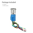 thumbnail image 1 of 19Mm 110-220V Led Power Symbol On-Off Push Button Switch Latch Metal Waterproof Yellow, 1 of 10