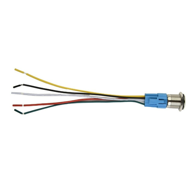 19Mm Latching Push Button Switch 12V Dc On Off Stainless Steel Led Self ...
