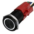 19Mm Metal Latching Push Button Switch 12V With Led Light SelfLocking