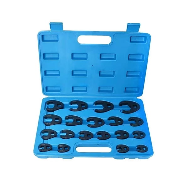 19PCS Crowfoot Wrench Set Metric Crows Foot 8-32mm Flare Nut Tool Kit(19pcs)
