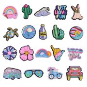 ITOUCHYOU 19PCS Cute Cartoon Shoes Charms for Girs Teens Kids Shoe Pins Hawaii Beach Decoration Party favors Gifts