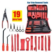 19PCS Trim Removal Tool Kit Trimmer Car Interior Handle Door Pliers Fastener Clips Remover Set