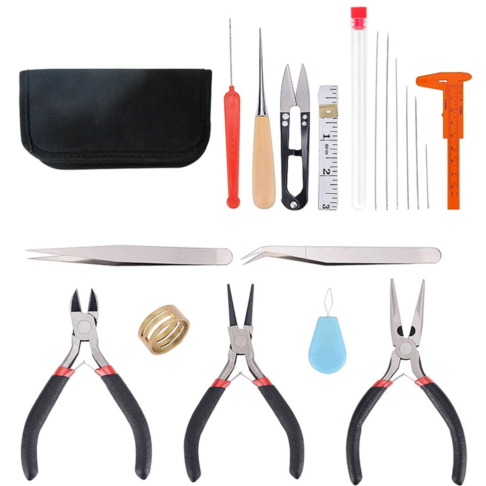 19Pcs Jewelry Making Tools Kits with Zipper Storage Bag for Jewelry Crafting and Jewelry Repair, Jewelry Making Sipplies