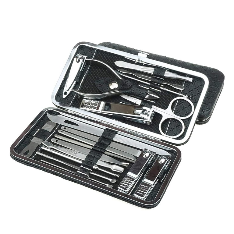 7 Pcs Manicure Travel Nail Care Scissors Clippers Case Set Stainless Steel  Tool Kits