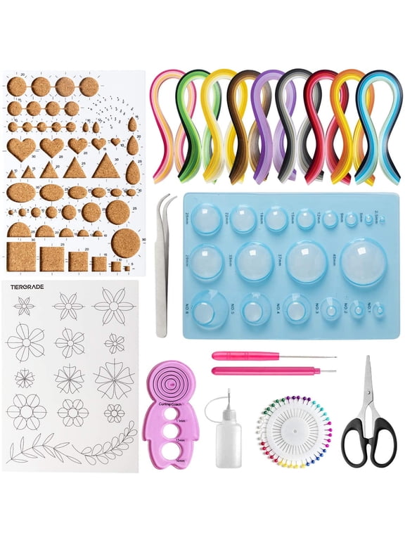 19Pcs/Set Paper Quilling Kits, DIY Handcraft Paper Quilling Tools with 45 Colors 900 Strips for Quilling Beginners and Paper Art Craft Lovers