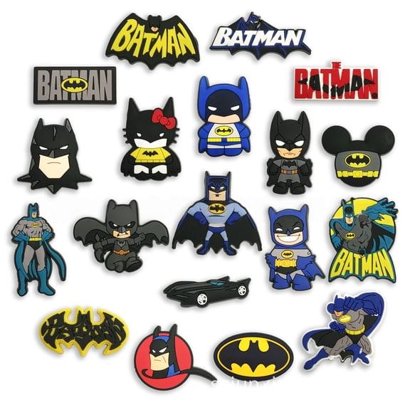 19Pcs Super Hero Shoe Decoration Charms for Croc Clog Sandals Shoe Accessories Charms for Adults
